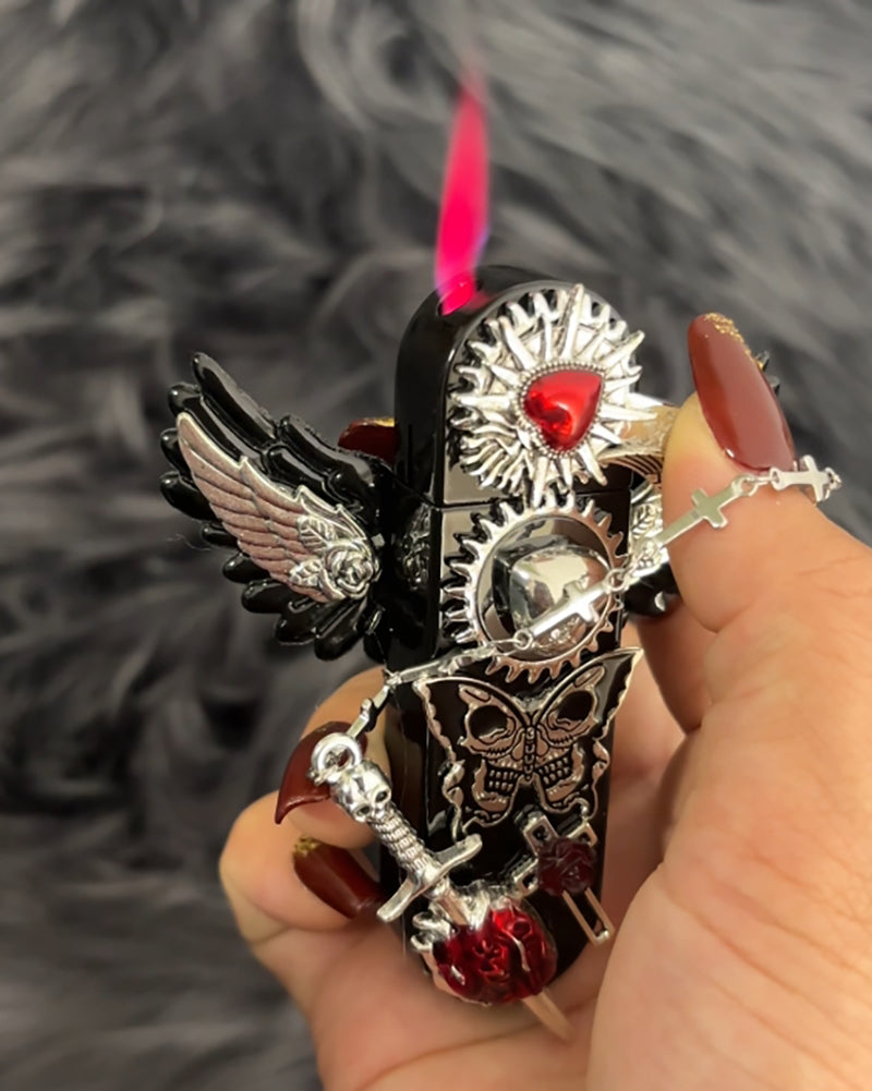 Demon Double Face Heart Stabbing Lighter