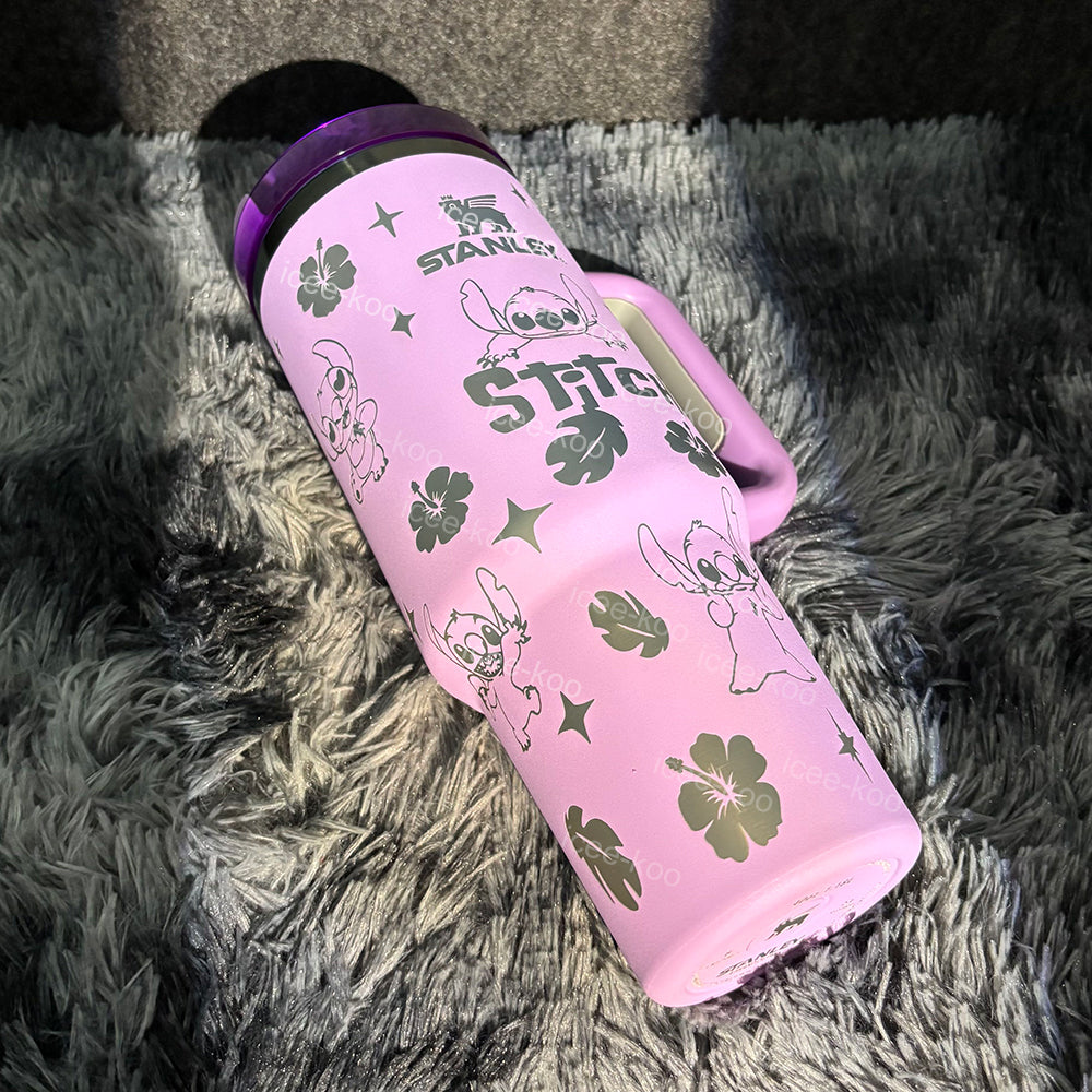 40oz Pink Stitch Stainless Steel Vacuum Insulated Tumbler 🚢Free Shipping🚢