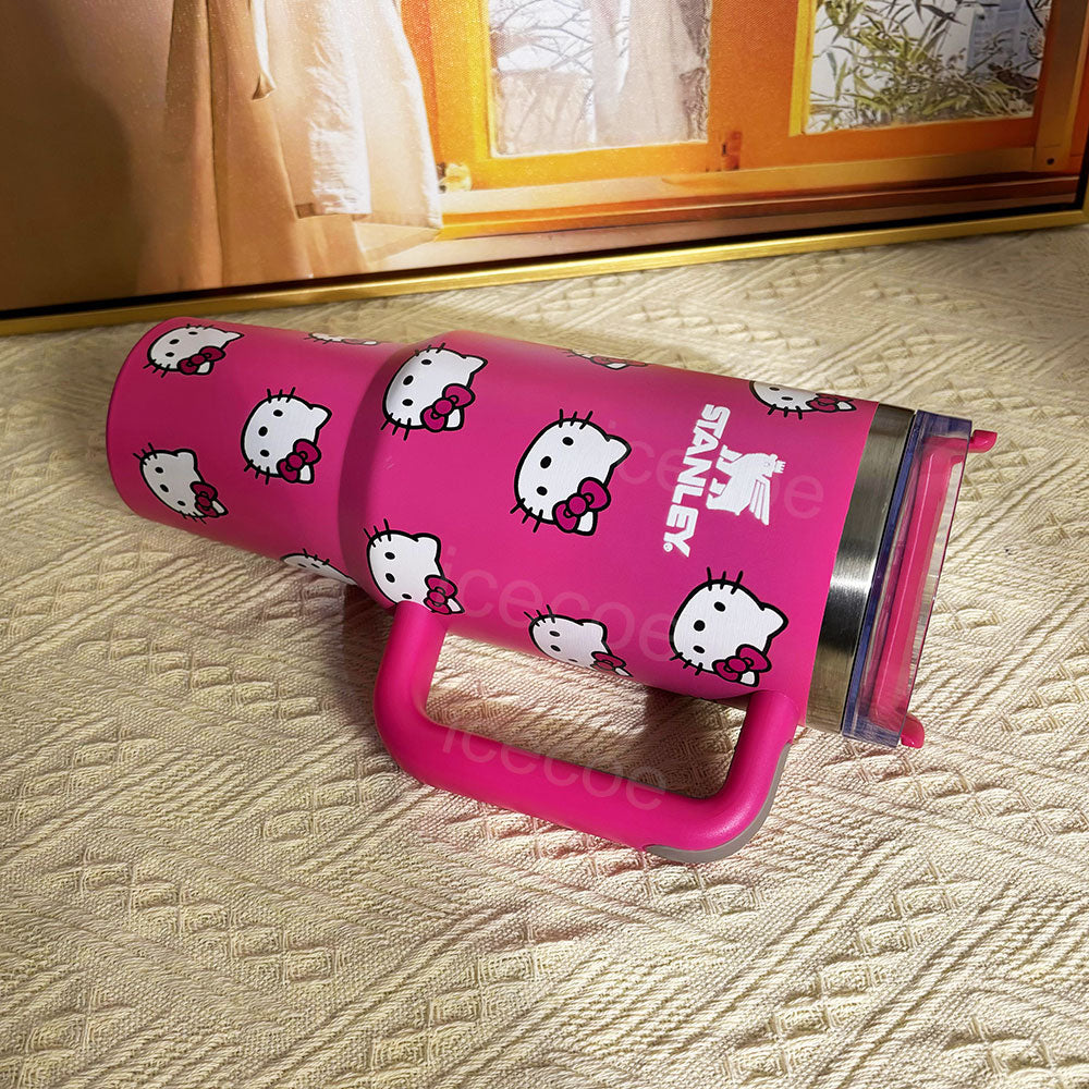 40oz Pink Kitty Stainless Steel Vacuum Insulated Tumbler 🚢Free Shipping🚢