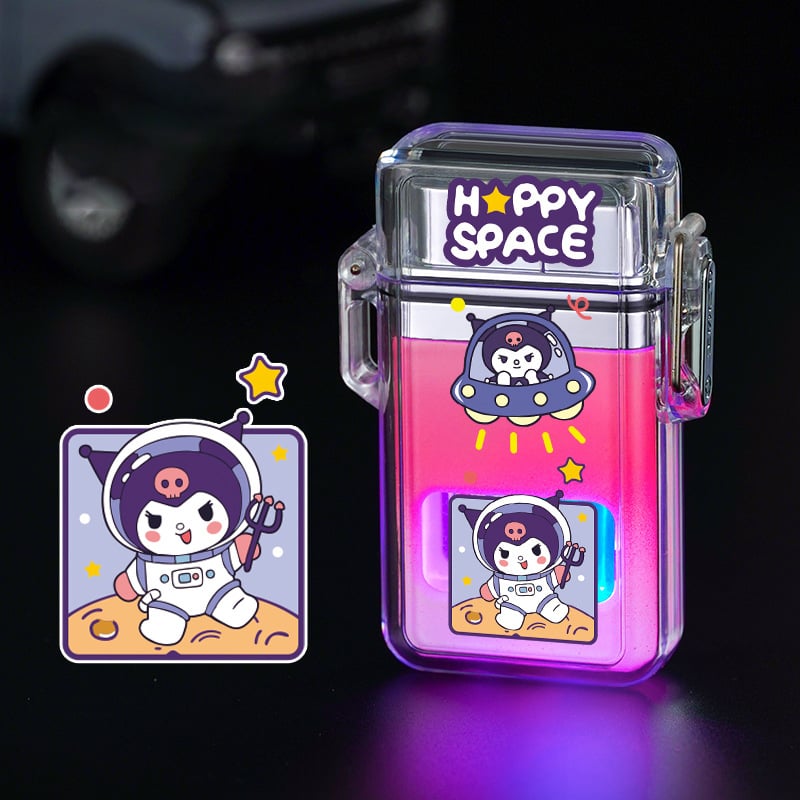 Cute cartoon windproof lighter with flash